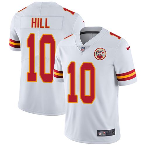 Nike Chiefs #10 Tyreek Hill White Men's Stitched NFL Vapor Untouchable Limited Jersey - Click Image to Close